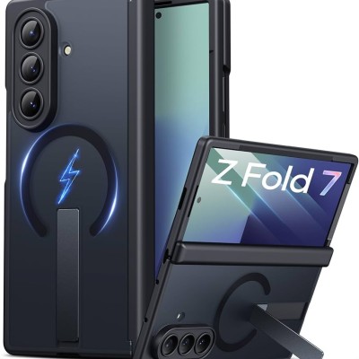 For Samsung Z Fold 7 OPTIMUM Magnetic Ring Stand Hybrid Case Cover - Blue