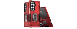For Samsung Z Fold 7 OPTIMUM Magnetic Ring Stand Hybrid Case Cover - Red