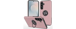 For Samsung s25 FE CHIEF Oil Painted Magnetic Ring Stand Hybrid Case Cover - Pink
