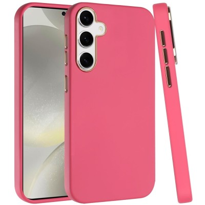 For Samsung s25 FE Classy Slick Chromed Around Hybrid Case  Cover - Hot Pink