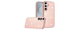 For Samsung s25 FE Resin Epoxy Design Diamond Metal Edged Hybrid Case - G