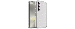 For Samsung s25 Plus/s24 Plus Gem Glitter Diamond Transparent Hard Colorful TPU Hybrid Case - Silver