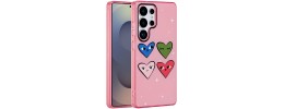 For Samsung s25 Ultra Double Layer Design IMD TPU Case - Big Hearts