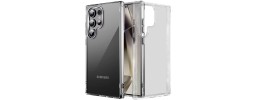 For Samsung s25 Ultra PURE CRYSTAL Transparent Thick 2.0mm ShockProof Chromed Buttons Case Cover - Clear