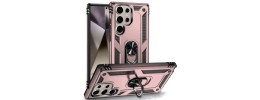 For Samsung s25 Ultra Ring Magnetic Kickstand Hybrid Case Cover - Rose Gold