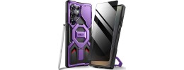 For Samsung s25 Ultra Royal Magnetic Ring Skin-Touch HQ Metal Buttons/Camera Lip Hybrid - Purple