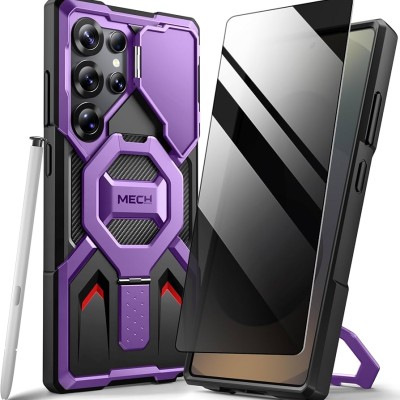 For Samsung s25 Ultra Royal Magnetic Ring Skin-Touch HQ Metal Buttons/Camera Lip Hybrid - Purple