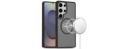 For Samsung s25 Ultra Skin Touch Feel HQ [Magnetic Circle] Kickstand Hybrid - Black