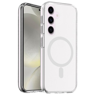 For Samsung s25 Ultra Sturdy Ultra [Magnetic Circle] Thick 3mm Transparent Hybrid - Clear