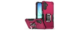 For Samsung s25/s24 CHIEF Oil Painted Magnetic Ring Stand Hybrid Case Cover - Hot Pink