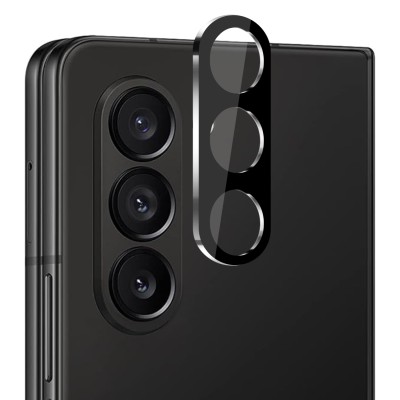 For Samsung s25/s24 Camera Lens Colored Edge Tempered(2.5D) - Black
