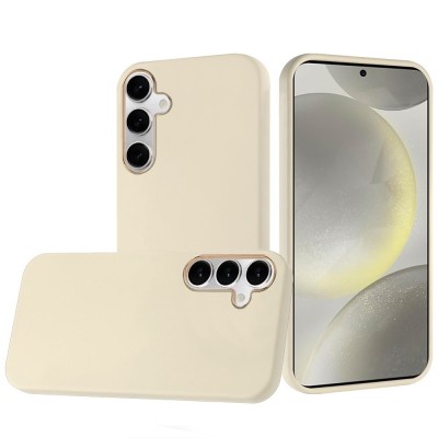 For Samsung s25/s24 Classy Slick Chromed Around Hybrid Case Cover - White