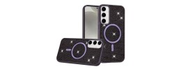For Samsung s25/s24 Diamond [Magnetic Circle] with CD Pattern Hybrid - Purple