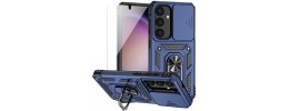 For Samsung s25/s24 Easy Viewing Kickstand Camera Protection Hybrid Case Cover - Blue