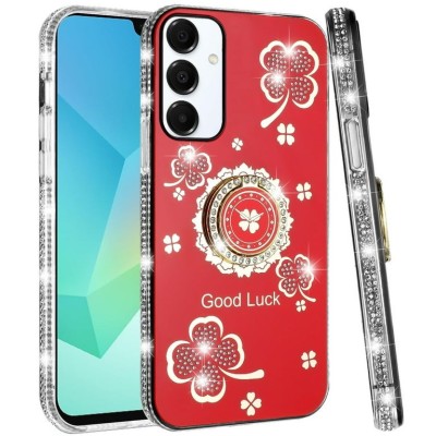 For Samsung s25/s24 Party Diamond Bumper Bling Hybrid Case Cover - Red