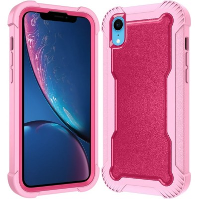 For Samsung s25/s24 Sturdy Think 3in1 Tough Hybrid - Hot Pink