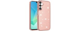 For Samsung s26 Beautiful Diamond Metallic Design Metal Chrome Edged Hybrid - Rose Gold
