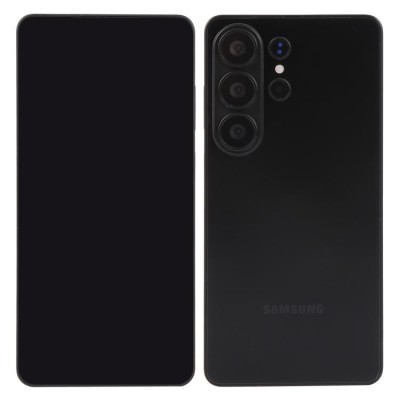 For Samsung s26 Bulk White Paper Card Package Black edged Tempered Glass (Black)