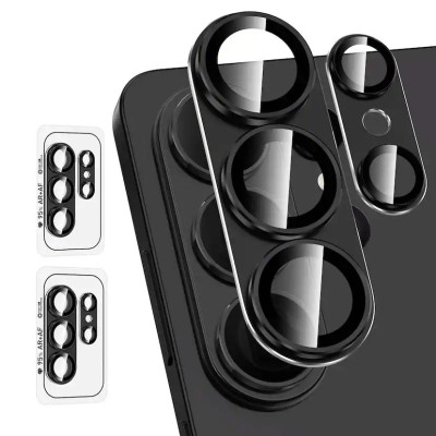 For Samsung s26 Camera Lens Black Edge Tempered(2.5D)