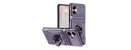 For Samsung s26 Car Mount with 2-Ring Stand Hybrid Case - Purple
