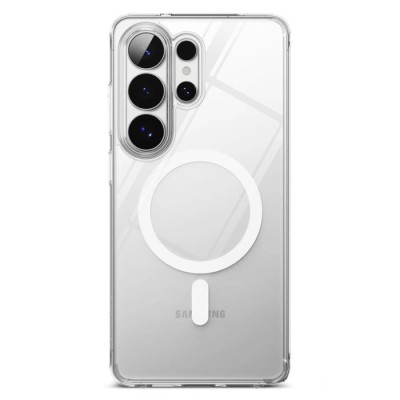 For Samsung s26 Diamond [Magnetic Circle] with CD Pattern Hybrid - White