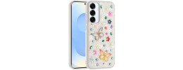For Samsung s26 Edge Butterfly Ornaments Diamond Bling Glitter Hybrid Case - White