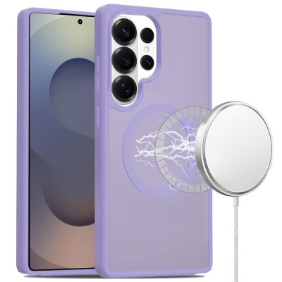 For Samsung s26 Edge Diamond [Magnetic Circle] with CD Pattern Hybrid - Purple