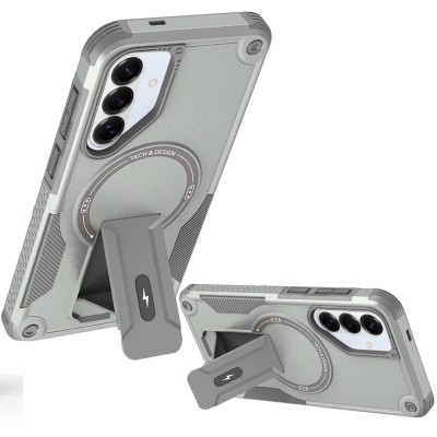 For Samsung s26 Edge Sturdy Bracket Kickstand Magnetic Hybrid - Grey