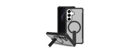 For Samsung s26 Plus Beautiful Diamond Metallic Design Metal Chrome Plusd Hybrid - Black
