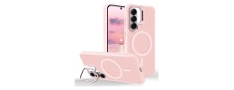 For Samsung s26 Plus Beautiful Diamond Metallic Design Metal Chrome Plusd Hybrid - Rose Gold
