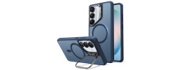 For Samsung s26 Plus CHIEF Oil Painted Magnetic Ring Stand Hybrid Case Cover - Dark Blue