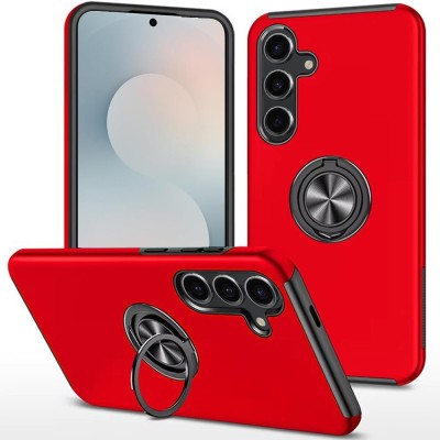 For Samsung s26 Plus CHIEF Oil Painted Magnetic Ring Stand Hybrid Case Cover - Red