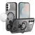 For Samsung s26 Plus Car Mount with 2-Ring Stand Hybrid Case - Gray