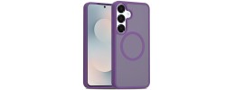 For Samsung s26 Plus [Magnetic Circle] Smooth Safe Matte Feel Hybrid Case - Dark Purple