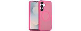 For Samsung s26 Plus [Magnetic Circle] Smooth Safe Matte Feel Hybrid Case - Hot Pink