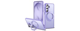 For Samsung s26 Plus Magnetic Matching Ring Stand Full Rotation Matte Hybrid - Light Purple