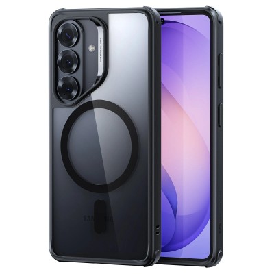 For Samsung s26 Plus Matching Clear Transparent Circle Design Case Cover - Black