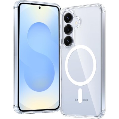 For Samsung s26 Plus Thick Transparent [Magnetic Circle] Shockproof Hybrid - Clear