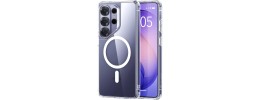 For Samsung s26 Thick Transparent [Magnetic Circle] Shockproof Hybrid - Clear