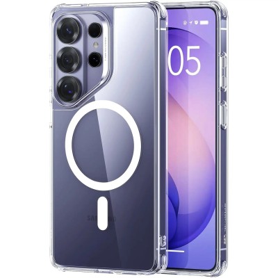 For Samsung s26 Thick Transparent [Magnetic Circle] Shockproof Hybrid - Clear