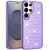 For Samsung s26 Ultra Beautiful Diamond Metallic Design Metal Chrome Edged Hybrid - Purple