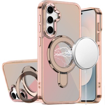 For Samsung s26 Ultra CHROME HQ Rotational Magnetic Ring Hybrid - Desert Titanium