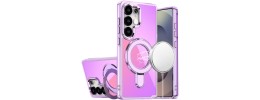 For Samsung s26 Ultra CHROME HQ Rotational Magnetic Ring Hybrid - Light Purple