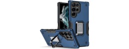 For Samsung s26 Ultra CarbonFiber Design Magnetic Ring HQ Thick 2.0mm Hybrid Case - Navy Blue