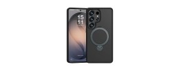 For Samsung s26 Ultra Epoxy Glitter Shimmer [Magnetic Circle] Hybrid Case - Black