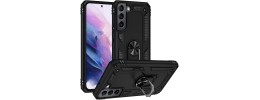 For Samsung s26 Ultra Finest Transparent Thick Acrylic Hybrid Metal Buttons Cover Case - Black