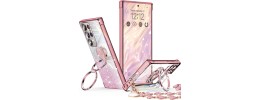 For Samsung s26 Ultra Full Diamond with Ornaments Case Cover - Pink Exquisite Garden