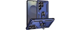 For Samsung s26 Ultra Magnetic Matching Ring Stand Full Rotation Matte Hybrid - Blue