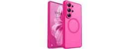 For Samsung s26 Ultra Magnetic Matte Camera Metallic Stand Hybrid Case - Pink