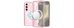 For Samsung s26 Ultra Magnetic Ring Glitter 3in1 Hybrid Case Cover - Pink